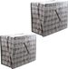 Cosy & Trendy opbergtas/hoes voor kussen/deken - 2 st - zwart - 55 x 30 x 50 cm