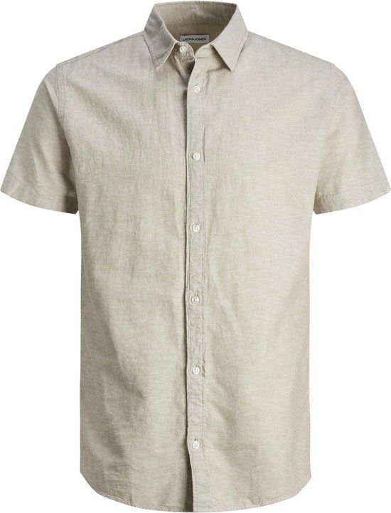 JACK & JONES JUNIOR JJELINEN BLEND Shirt - Boys - Size 140 - Beige