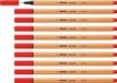 STABILO point 88 - Premium Fineliner - Fine 0,4 mm – Licht Rood – Doos 10 stuks