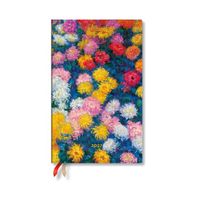 2027 Paperblanks 2027 Monet's Chrysanthemums Maxi Vertical Hardcover 12-Month Weekly Planner
