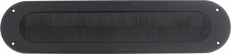Intersteel Tochtwering ovaal rvs/mat zwart