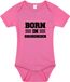 Bellatio Decorations Born in Groningen baby rompertje roze meisjes 80