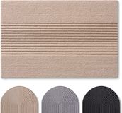 Blumtal Japandi paillasson - Antidérapant - Polyester 40 x 60 cm - Beige - Rayé