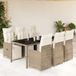Maison Exclusive - Ensemble de bistro de jardin 7 pièces avec coussins, marron, en polyrotin