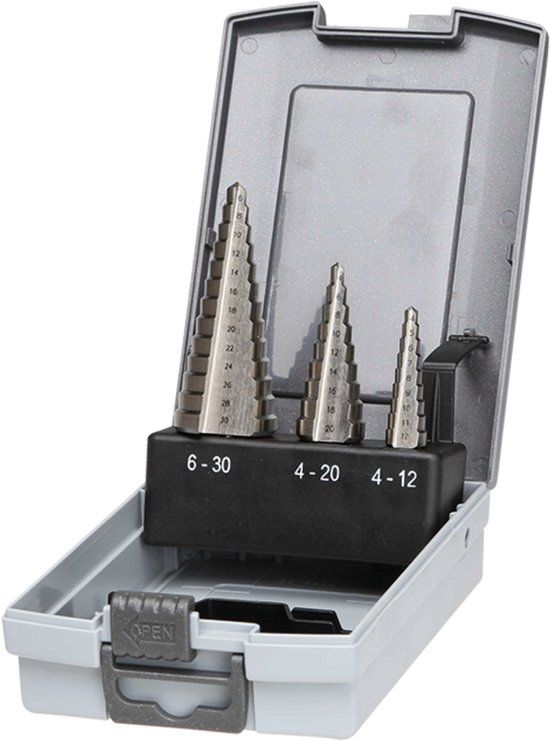 Labor Stappenborenset HSS-G - 3-delig - 4-12/4-20/6-30mm