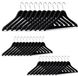Merkloos 60x kledinghanger - hout - met broeklat - kleerhangers - klerenhangers - zwart