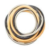 CanDo Power Tube SET - Fitness Tube, weerstandstrainer voor functionele training - verpakking van 3, zwaar, W54617, zwart, zilver, goud, difficult