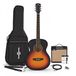 Gear4music Elektro-akoestische Studiegitaar, Sunburst, met 15W Akoestische Versterker & Accessoireset