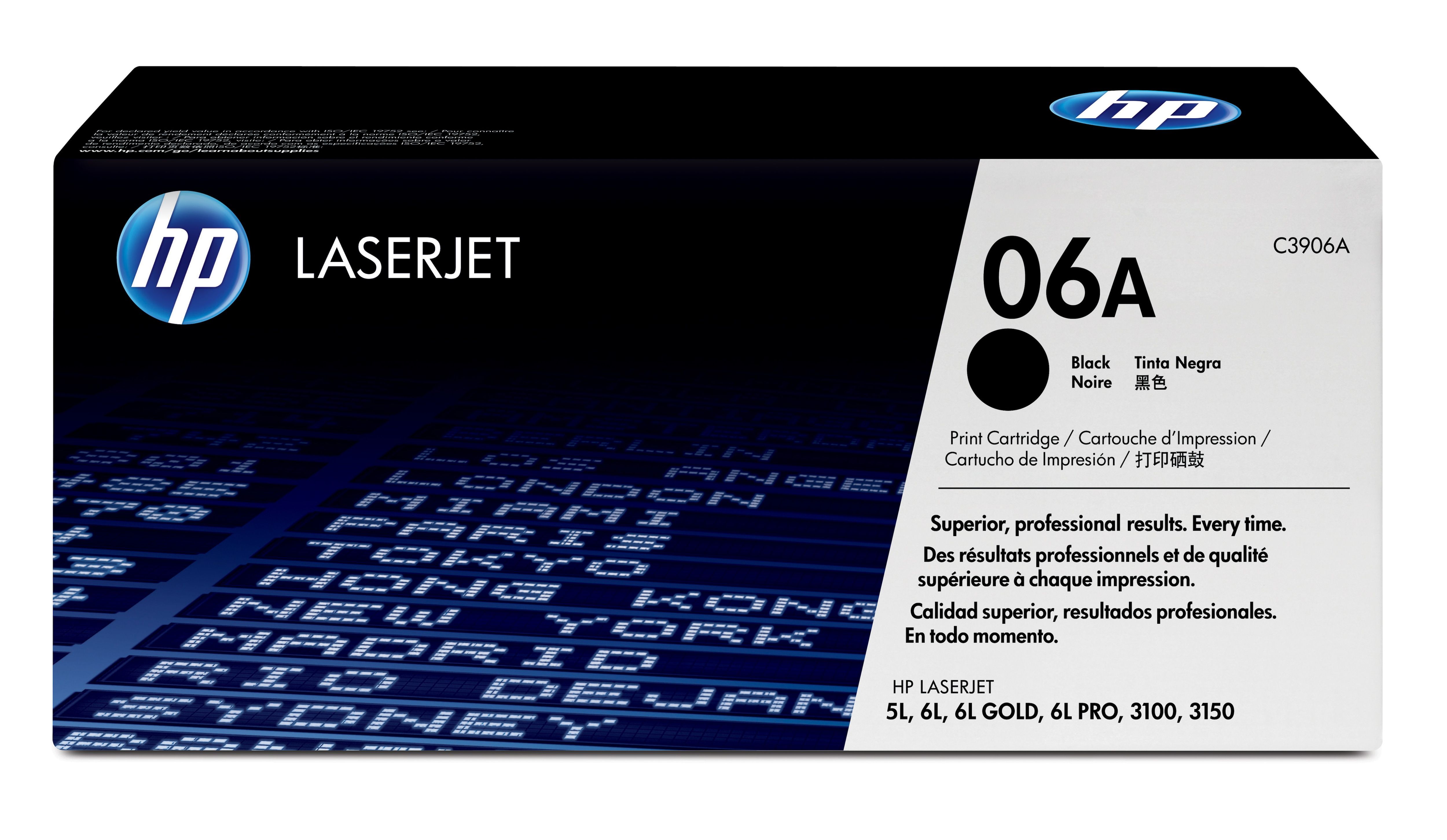 HP 06A Black Original LaserJet Toner Cartridge - Black - 2500 Pages