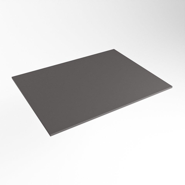 Mondiaz Mondiaz TOP 46 Topblad - 40x46x0.9cm - geschikt voor afdekplaat - Solid surface - Dark Grey TOP46-40X0.9DG