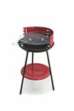 Galileo Casa 2145379 Grill, rond, rood, ijzer, staal, 42 cm