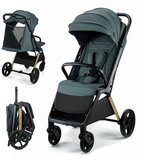 kk Kinderkraft Kinderkraft LOOM Buggy - Lightweight & Compact - Automatically Foldable - Adjustable Backrest - Green