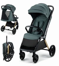 kk Kinderkraft Kinderkraft LOOM Buggy - Lightweight & Compact - Automatically Foldable - Adjustable Backrest - Green