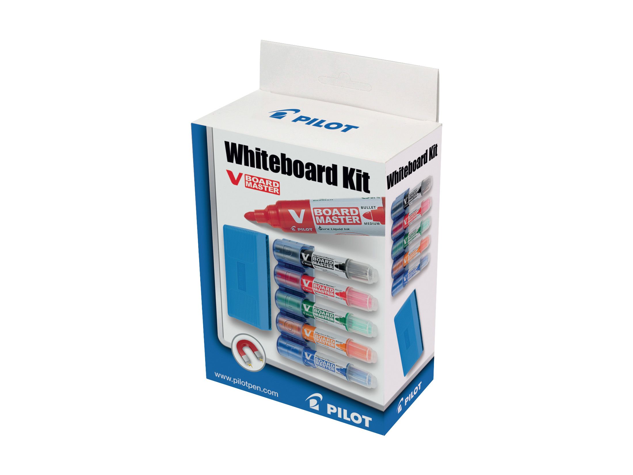 Pilot V-Board Master - Markeerstiften - 5 stuks - Zwart, blauw, groen, oranje, rood
