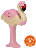 Holztiger Wildernis Flamingo Houten Figuur - Handgemaakt