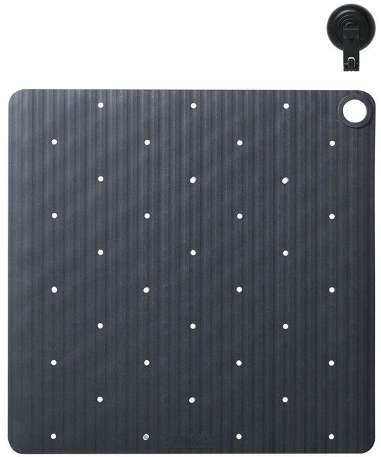 Sealskin Ribb - Antislip douchemat 55x55 cm - Antraciet