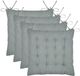 Stof Textile coussin de siège Coline - 4x - vert menthe - 38 x 38 x 4 cm