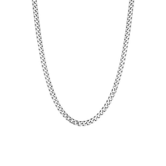 Lucardi Heren Ketting gourmetschakel - Echt Zilver - 42 cm