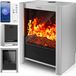 TRESKO SmartFire Cheminée électrique avec chauffage, 2000 W, application wifi et télécommande, cheminée électrique avec effet flamme led et écran lcd, feu de cheminée avec thermostat, radiateur électrique