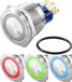 TRU COMPONENTS TC-7494640 Vandalismebestendige drukschakelaar 250 V/AC 3 A 1x uit/(aan) Moment Rood, Groen, Blauw, RGB IP65