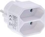 Adaptateur de prise InLine avec protection tactile accrue - Lot de 2 - Bus Euro vers prise de terre - Blanc - 16471D