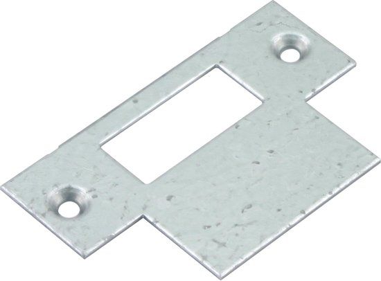 Nemef Sluitplaat - afgerond - 71,5 x 23,3/43,8 mm - RVS geborsteld