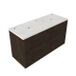 Saniclass Holz Frame Badkamermeubelset - 120x45x63cm - Dia marmeren wastafelblad gepolijst (wit) - 2 kraangaten - 2 lades - mat eiken charcoal (hout) SW1578607/SW728220