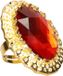Merkloos Sinterklaas verkleed ring - goud/rood - ovaal - voor heren