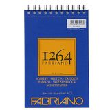 Honsell Fabriano Honsell 19100636 - Fabriano schetsblok 1264 met kopspiraal, 90 g/m², DIN A5, 60 vellen schetspapier in ivoorwit, zuurvrij, licht korrelig, voor alle droogtechnieken