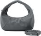 LES VISIONNAIRES Greta Schoudertas Leder 20 cm - Dames - titanium grey