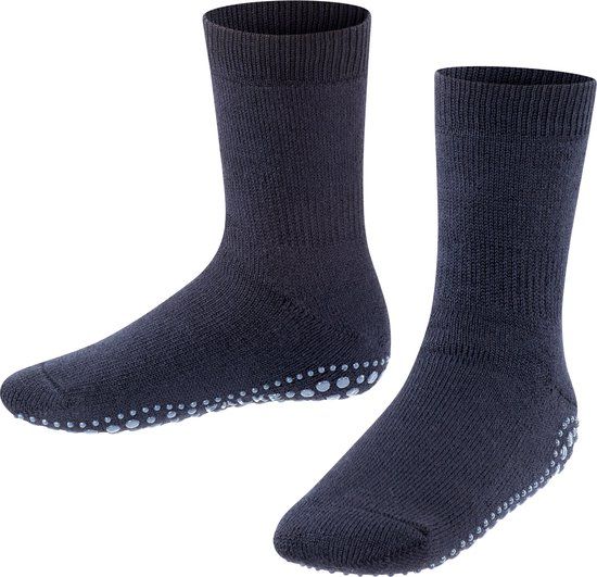 FALKE Catspads Noppen op de zool katoen wol huissokken kinderen blauw - maat 39-42