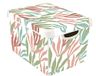 CURVER Deco Stockholm L 22 l - Decor Modern Leaves, wit, 39,5 x 29,5 x 24 cm