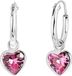 Lucardi Meisjes Oorring met plating - Hart - Zirkonia - Cadeau - 925 Zilver - Zilverkleurig