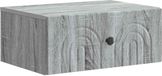 vidaXL Table de chevet murale gris Sonoma 49 x 34,5 x 20 cm