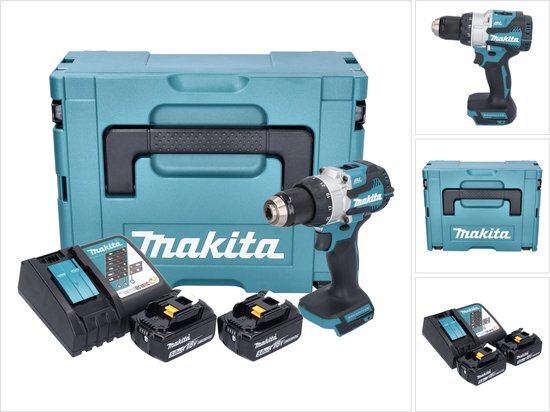 Makita DHP489RTJ Accu Klop-/Schroefboormachine 18V 5.0Ah Li-Ion in Mbox