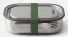 Black & Blum Lunchbox - Incl. fourchette et bande d'olive sans silicones - 900 ml - Inox