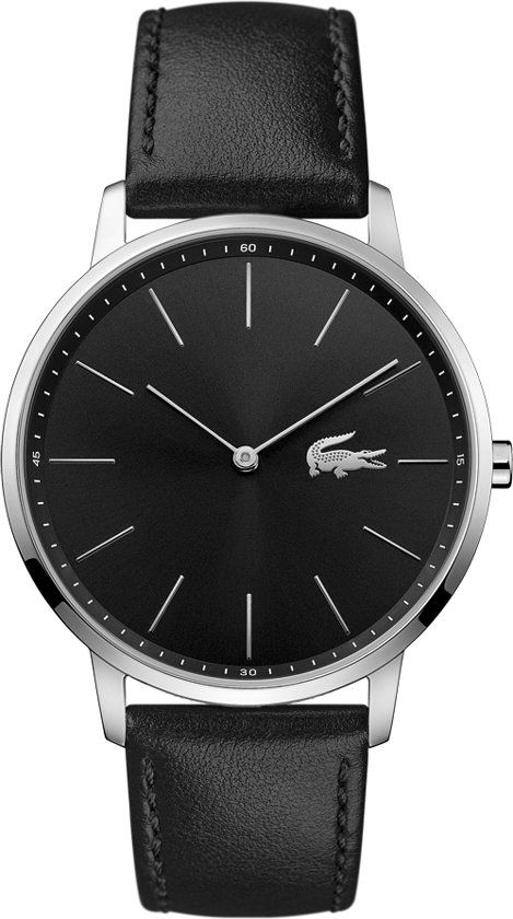 Lacoste LC2011016 MOON - Polshorloge - Leer - Zilverkleurig - Ø 40mm