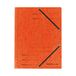 herlitz 10843878 inslagmap A4 met elastiek, oranje, 25 stuks