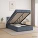 vidaXL Ottoman bed met matras Donkergrijs 120 x 200 cm Fluweel
