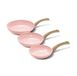 Cook and Pan Cook & Pan 3-Delige Koekenpan Pannenset Roze Ø 20, 24 & 28 cm