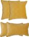 Atmosphera Bank/sierkussens Sophia - set 4x - Okergeel - polyester - met rits