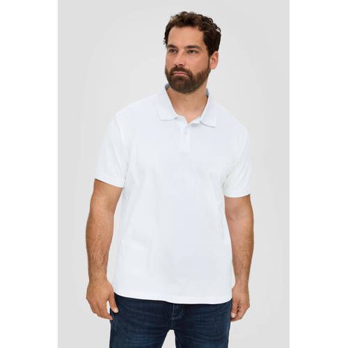 s.Oliver Big Size regular fit polo Plus Size wit