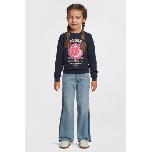 Me & My Monkey waffle longsleeve Isabella donkerblauw