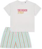 SCHIESSER Meisjes Pyjama Kort Gestreept Katoen Pearl 164
