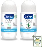Sanex 2 x Deo Roll-on Bamboo Invisible Fresh - 50 ml