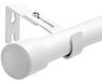 Omgoods - Tringle à rideaux extensible en blanc, 84-290 cm
