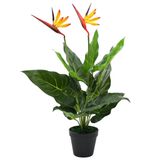 VidaXL Kunstplant Paradijsvogelbloem Groen, Rood, Geel 66 cm