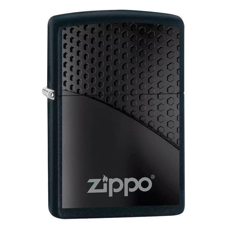 Zippo ZIPPO Black Hexagon Design 218-080242 Matte Black, aansteker