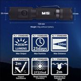 PowerTac M5 GEN 3 Lampe de poche 2030 Lumen