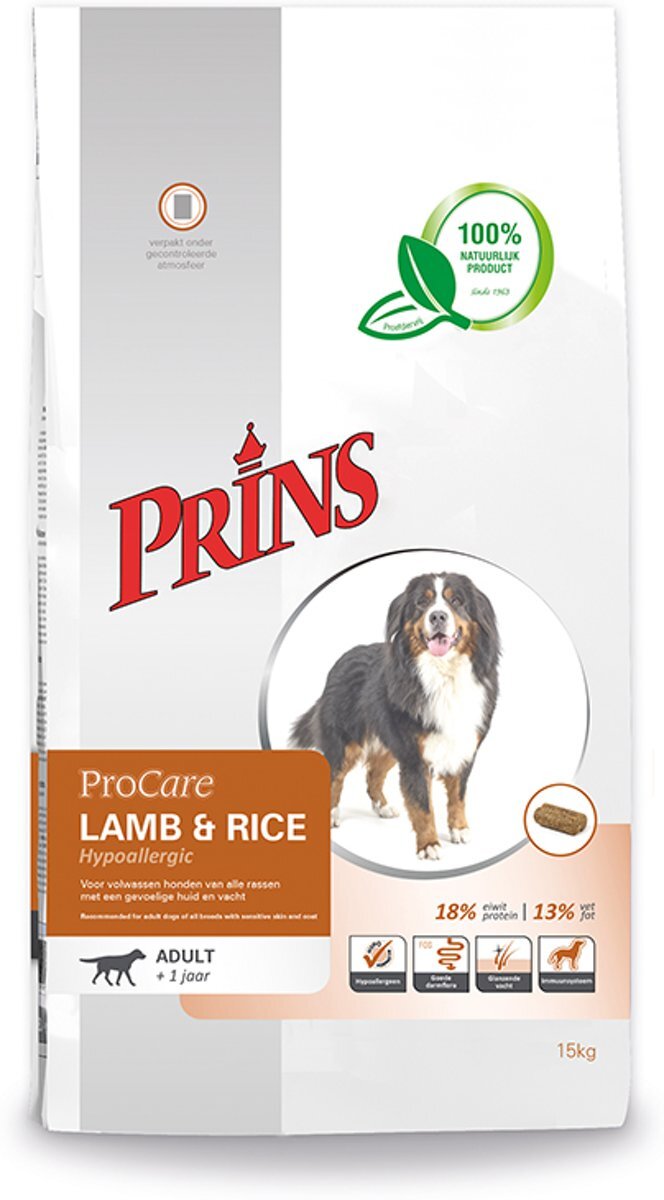 Prins Procare Hondenvoer Lam & Rijst - 2 St Ã 3 kg